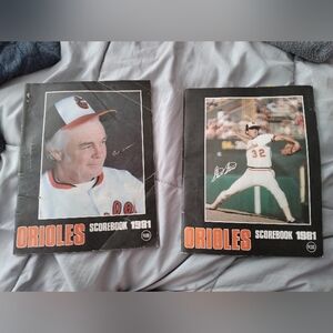 1981 Orioles Scorebooks